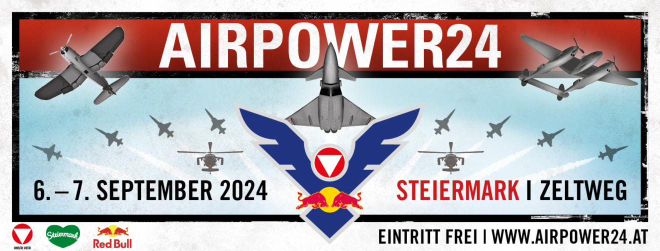 Save the Date AIRPOWER24 am 6. und 7. September 2024 in Zeltweg